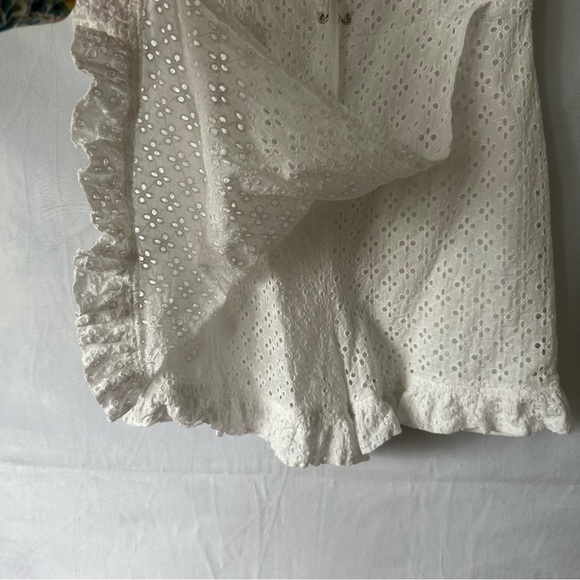 Missguided Eyelet Cotton Romper White Size 6 - Picture 6 of 12